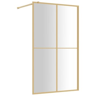 Inloopdouchewand transparant 118x195 cm ESG-glas goudkleurig 8720845941987 2