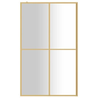 Inloopdouchewand transparant 118x195 cm ESG-glas goudkleurig 8720845941987 3