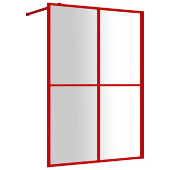 Inloopdouchewand transparant 140x195 cm ESG-glas rood 8720845941994 2