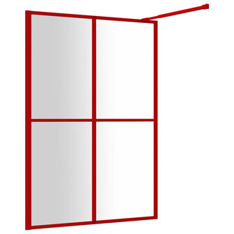 Inloopdouchewand transparant 140x195 cm ESG-glas rood 8720845941994 5