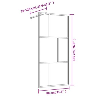 Inloopdouchewand transparant 80x195 cm ESG-glas rood 8720845942014 7