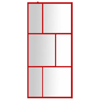 Inloopdouchewand transparant 90x195 cm ESG-glas rood 8720845942038 3