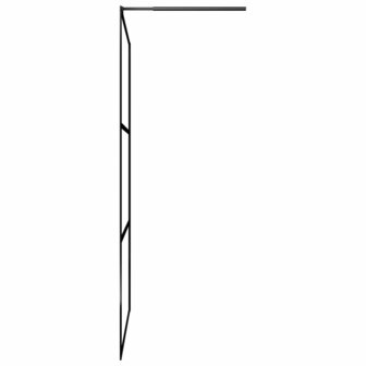 Inloopdouchewand met schap 100x195 cm ESG-glas aluminium zwart 8720845827809 6