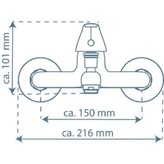 SCH&Uuml;TTE Badmengkraan ATHOS PLUS chroomkleurig 4008431413006 2