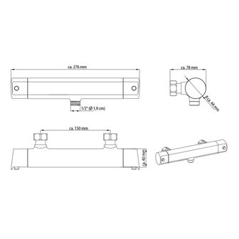 SCH&Uuml;TTE Douchemengkraan thermostatisch VITA chroomkleurig 4008431524252 2