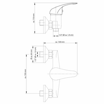 SCH&Uuml;TTE Douchemengkraan MAGNA chroomkleurig 4008431771403 4