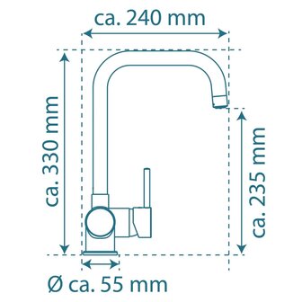 EISL Keukenmengkraan FUTURA lagedruk matzwart 9002560796516 4