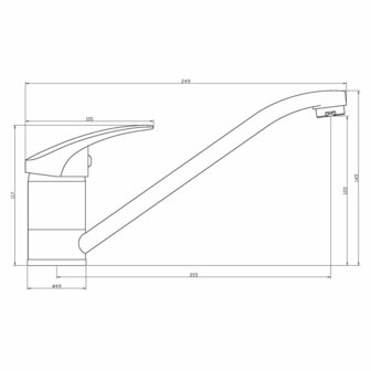 EISL Keukenmengkraan GRANIT zwart-chroomkleurig 9002560778864 4