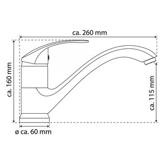 EISL Keukenmengkraan RIMINI chroomkleurig 9002560706065 5