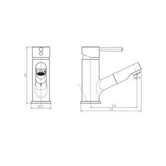 SCH&Uuml;TTE Wastafelmengkraan met uittrekbare uitloop CORNWALL 4008431201504 2