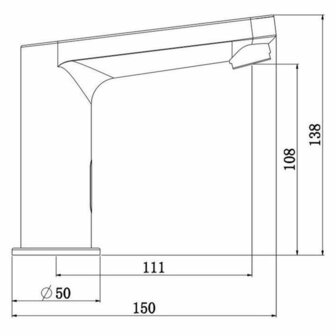 SCH&Uuml;TTE Wastafelmengkraan met sensor VITAL chroomkleurig 4008431991009 2