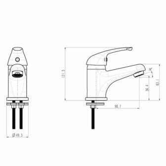 SCH&Uuml;TTE Wastafelmengkraan ATHOS chroomkleurig 4008431770109 4