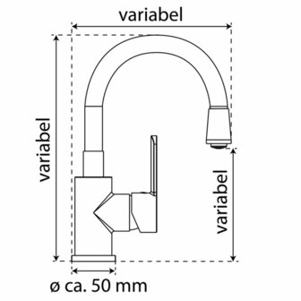 EISL Wastafelmengkraan FLEXO chroomkleurig 9002560796486 12