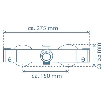 SCH&Uuml;TTE Bad-/douchemengkraan LONDON thermostatisch 5,5 cm matzwart 4008431524764 12