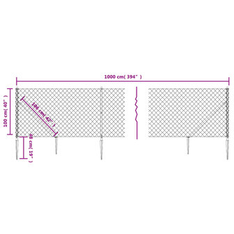 Gaashek met grondankers 1x10 m groen 8720845771355 5