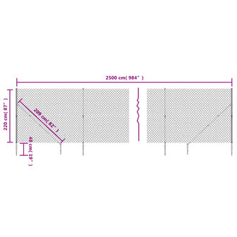 Gaashek met grondankers 2,2x25 m groen 8720845771492 5