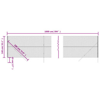 Gaashek 1,4x10 m antracietkleurig 8720845771690 5