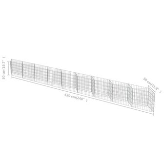 Schanskorfmuur 630x30x50 cm gegalvaniseerd staal 8719883592091 7