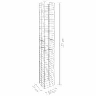 Schanskorven 3 st 25x25x197 cm gegalvaniseerd staal 8719883607672 6