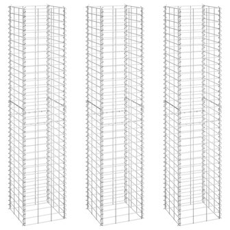 Schanskorf plantenbakken 3 st verhoogd 30x30x150 cm ijzer 8720286763735 2