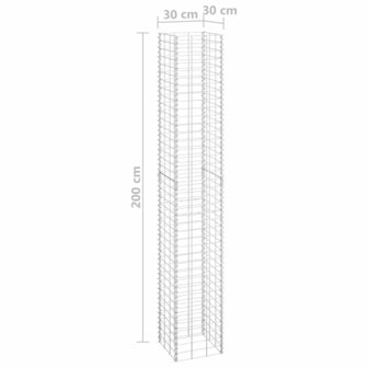 Schanskorf plantenbakken 3 st verhoogd 30x30x200 cm ijzer 8720286763742 6