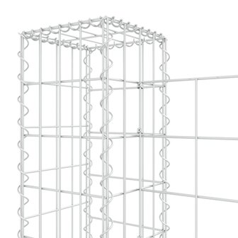 Schanskorf U-vormig met 2 palen 140x20x100 cm ijzer 8720286763988 5