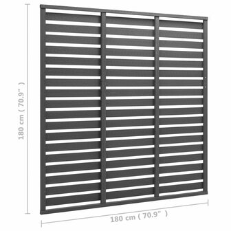 Schuttingpaneel 180x180 cm HKC grijs 8720286761458 4