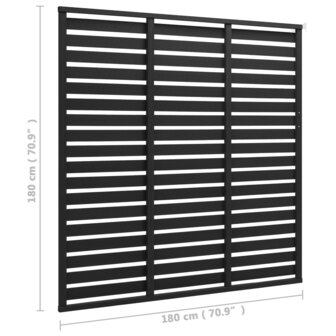 Schuttingpaneel 180x180 cm HKC zwart 8720286761465 4