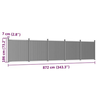 Schuttingpaneel 872x186 cm HKC bruin 8721102675409 9