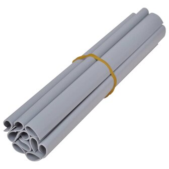 Tuinscherm 35x0,19 m PVC mat lichtgrijs 8720286089248 7