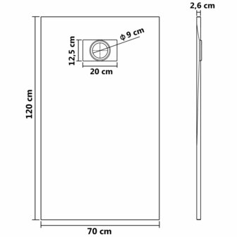 Douchebak 120x70 cm SMC wit 8719883581361 6