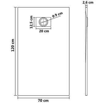 Douchebak 120x70 cm SMC zwart 8719883581439 6