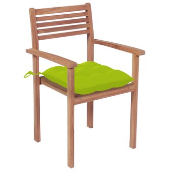 Tuinstoelen 2 st met heldergroene kussens massief teakhout 8720286262122 2