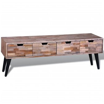 Tv-meubel met vier lades gerecycled teak 8718475931201 4