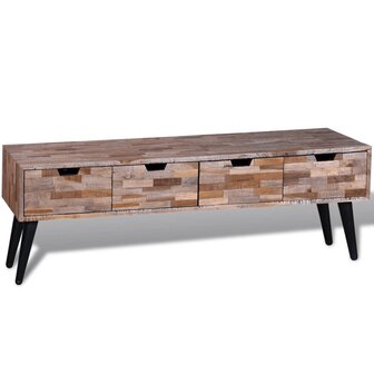 Tv-meubel met vier lades gerecycled teak 8718475931201 6