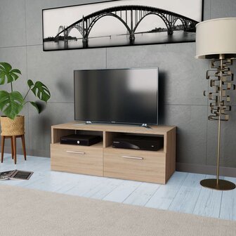 Tv-meubel 95x35x36 cm bewerkt hout eikenkleurig 8718475583714 1