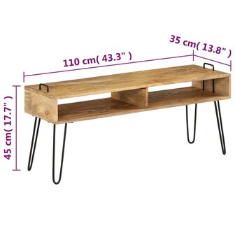 Tv-meubel 110x35x45 cm massief mangohout 8718475594642 8