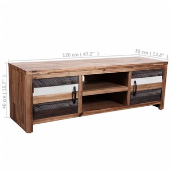 Tv-meubel 120x35x40 cm massief acaciahout 8718475605577 9