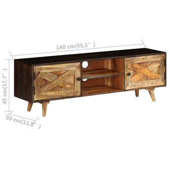 Tv-meubel 140x30x45 cm massief mangohout 8718475603825 8