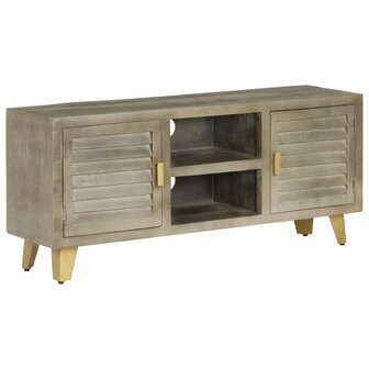 Tv-meubel 110x30x48 cm massief mangohout met messing grijs 8718475619505 11