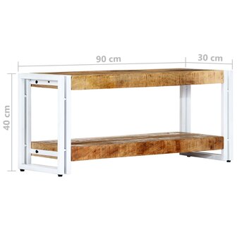 Tv-meubel 90x30x40 cm massief mangohout 8719883550060 7