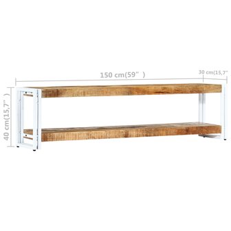 Tv-meubel 150x30x40 cm massief mangohout 8719883550077 7