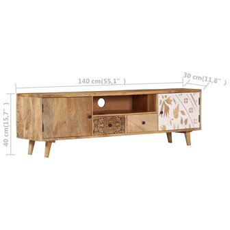 Tv-meubel 140x30x40 cm massief mangohout 8719883571386 10