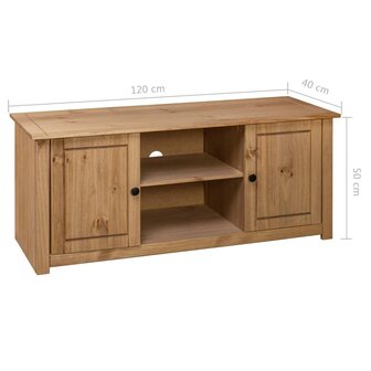 Tv-kast Panama Range 120x40x50 cm massief grenenhout 8719883682396 9