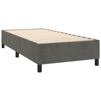 Boxspring met matras fluweel donkergrijs 80x200 cm 8720287429944 4