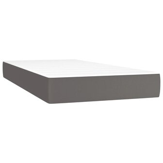 Boxspring met matras kunstleer grijs 80x200 cm 8720287324621 5