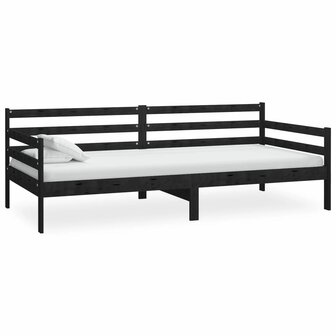 Bedbank massief grenenhout zwart 90x200 cm 8720286641354 2