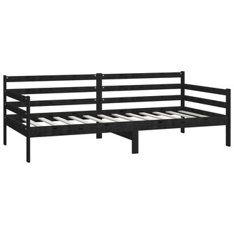 Bedbank massief grenenhout zwart 90x200 cm 8720286641354 5