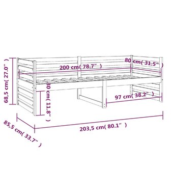 Slaapbank 80x200 cm massief grenenhout honingbruin 8720287133926 10