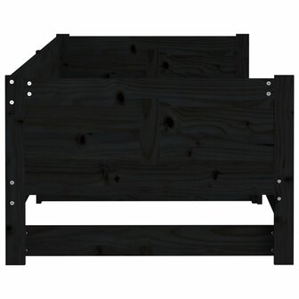 Slaapbank uitschuifbaar massief grenenhout zwart 2x(90x190) cm 8720287072447 10